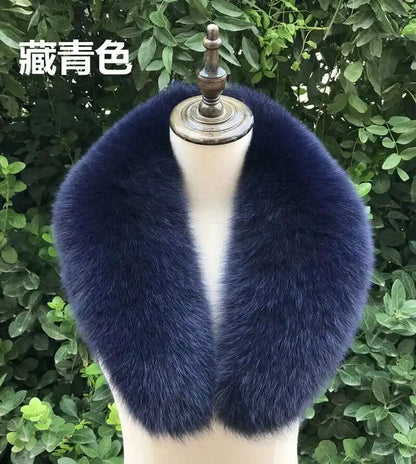 Real Fox Fur Collar for Women Coat Jacket Female Wraps Winter Warm Fur Scarf Extra Large Size Neck Warmer Fur Shawls Scarves