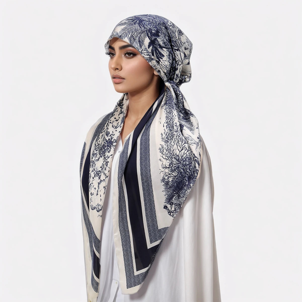 New Muslim Instant Hijab Scarf Print Turban Thick Hair Bonnet Night Cap Turban For Sleeping Elastic Hair Satin Bonnet For Sleep
