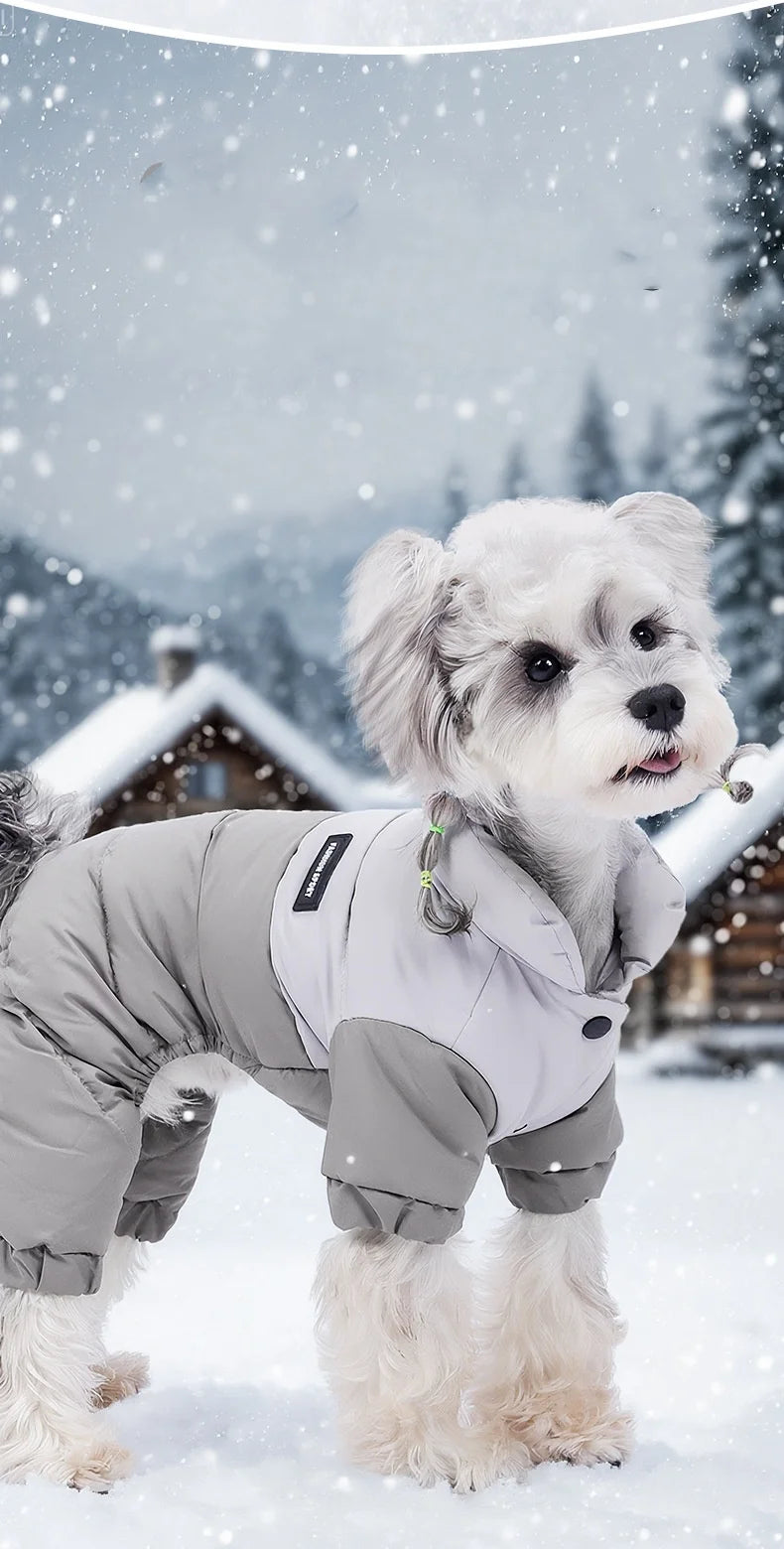 Winter Warmth Cotton Clothing for Pet Thickened Jumpsuit Coat Graphene Windproof Waterproof Pullable Dog Clothes