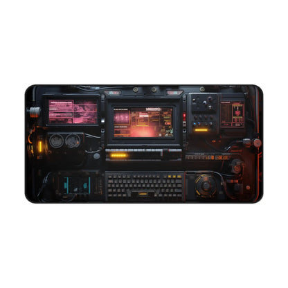 Hacker Console Pattern Table Mat, Sci-fi Panel Desktop Decoration XXL Mouse Pads, Non-slip Waterproof Gaming Mouse Pad