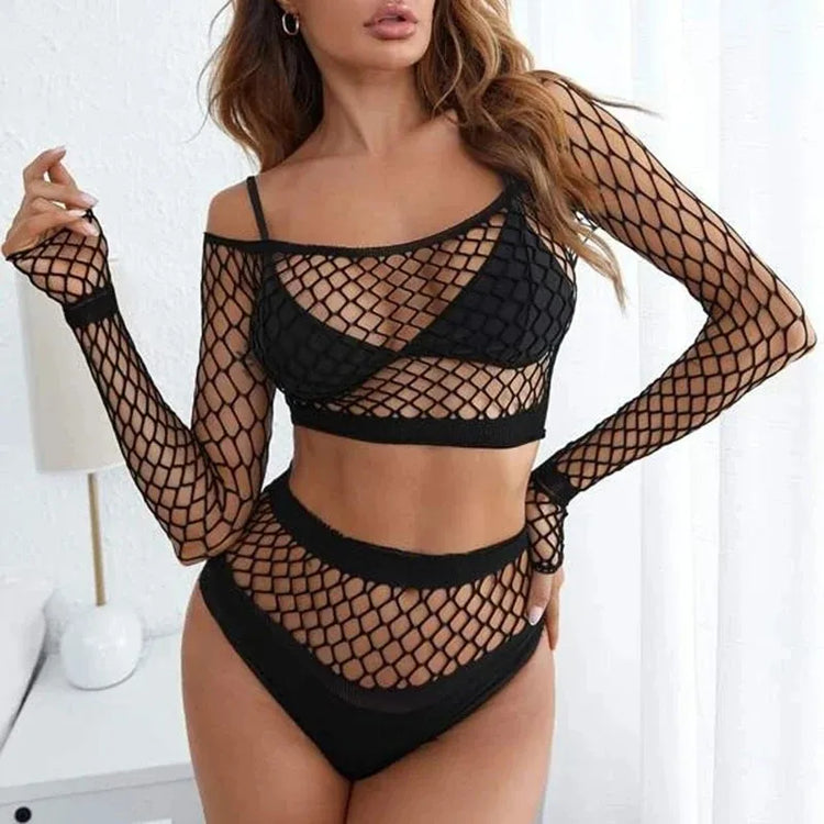 New Mesh Fishnet Bodystockings For Women Erotic Lingerie Sexy Open Bra Crotchless Teddies Bodysuits Female Sexy Porno Underwear