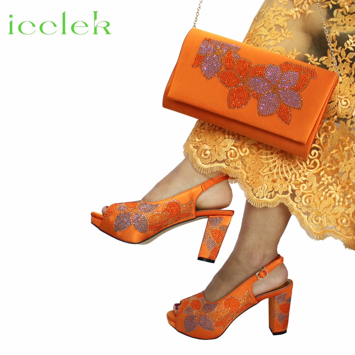 Baby Pink Flower Pattern Mature Pumps African Design Women Matching Shoes and Bag with Platform High Quality Sandals for Wedding