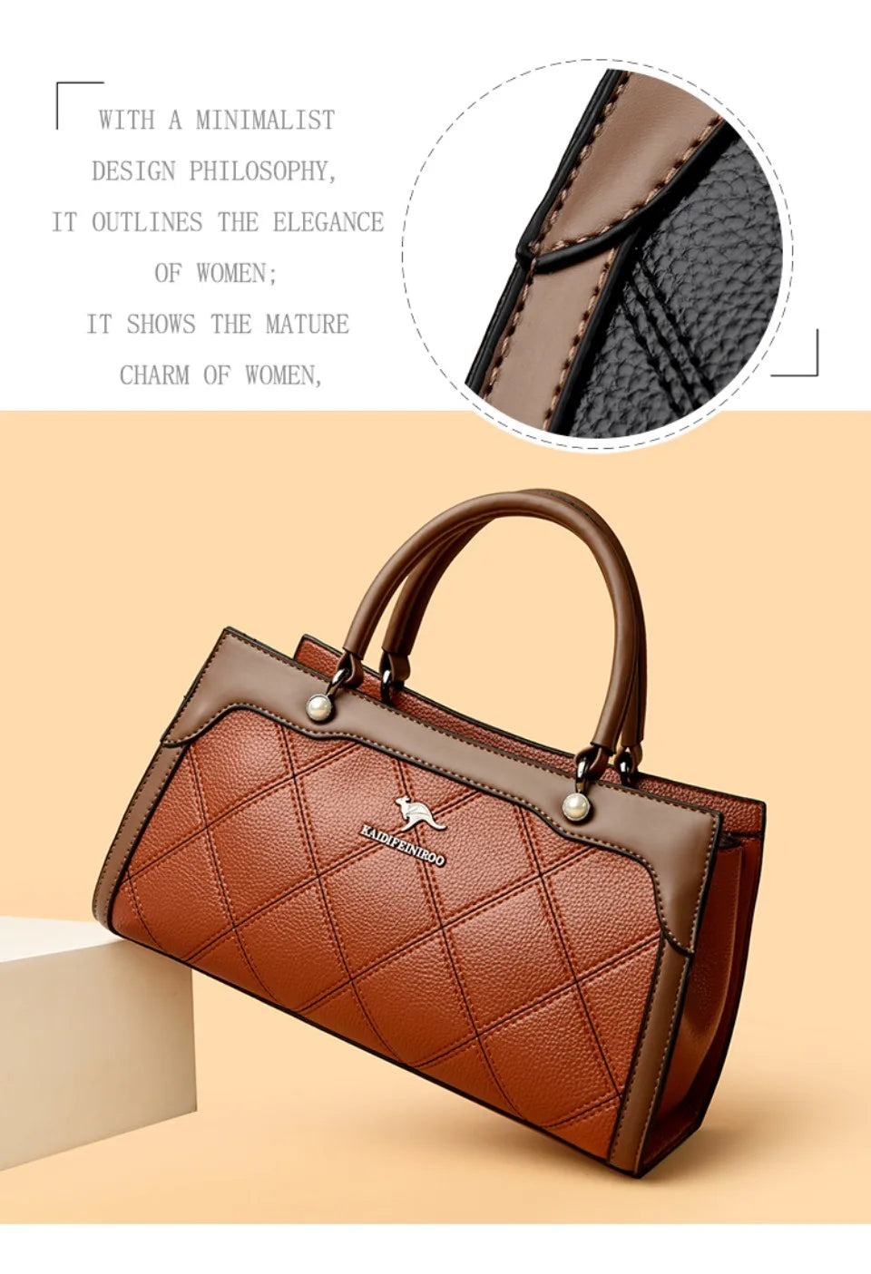 Top Quality Leather Hand Shoulder Bags for Women Luxury Handbags Women Bags Designer Casual Large Capacity Tote Bag Sac