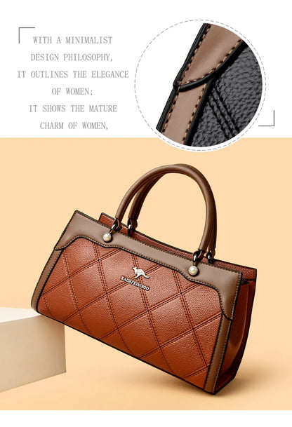 Top Quality Leather Hand Shoulder Bags for Women Luxury Handbags Women Bags Designer Casual Large Capacity Tote Bag Sac