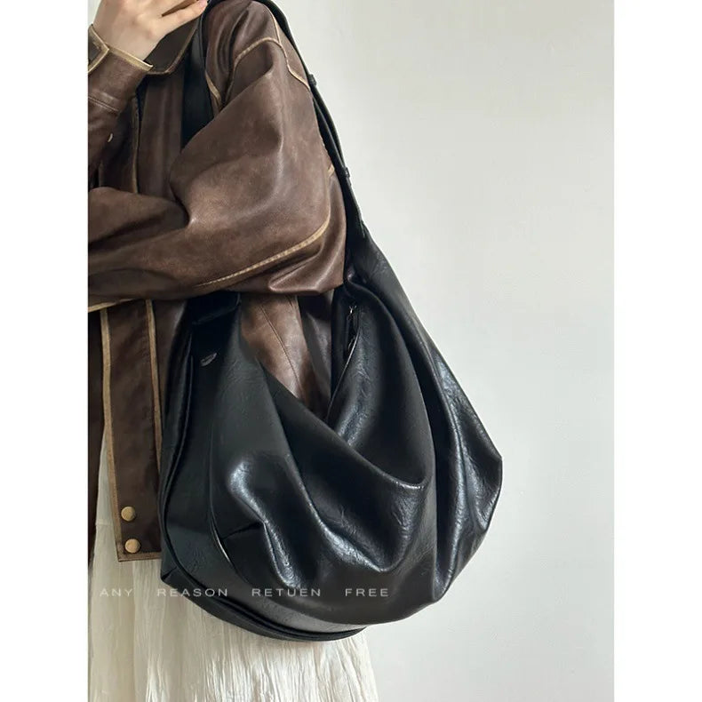 CGCBAG 2025 New Fashion Luxury Designer Tote Bag Simple Solid Commuting Original Brand Handbags Women Soft Leather Shoulder Bag