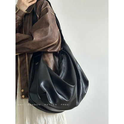 CGCBAG 2025 New Fashion Luxury Designer Tote Bag Simple Solid Commuting Original Brand Handbags Women Soft Leather Shoulder Bag