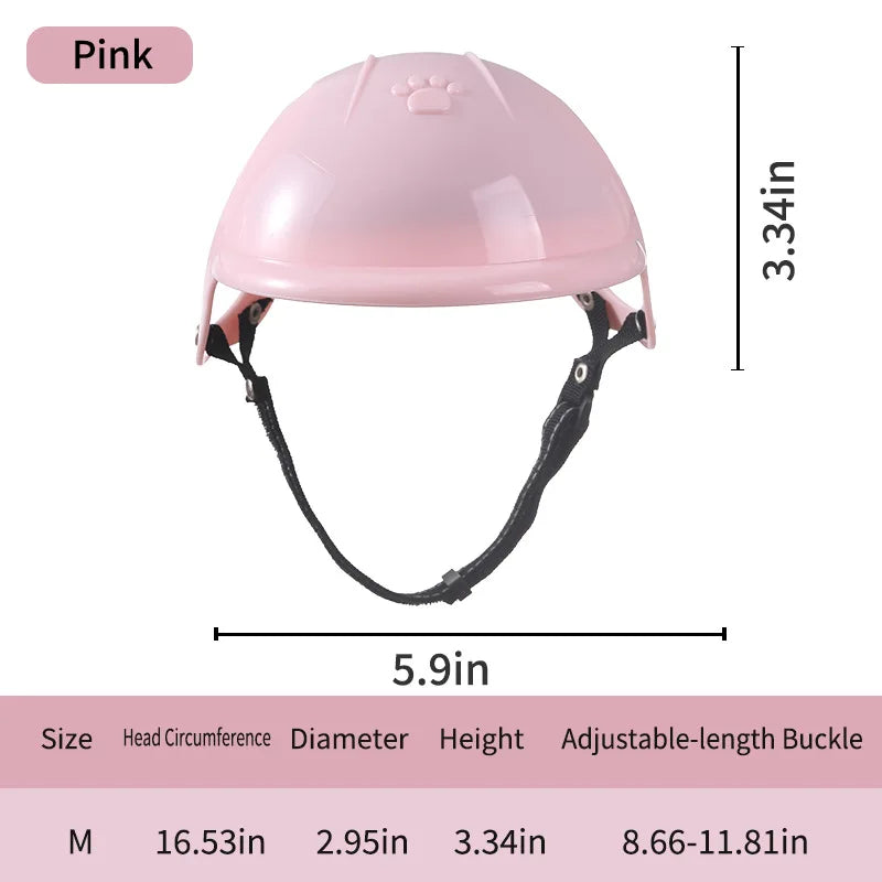 Dog Helmet and Dog Goggles for Small Dogs-Pet Motorcycle Helmet Hat with Ear Holes Adjustable Straps for Puppy Riding