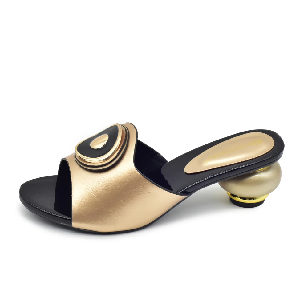 New Fashion Open Toe Ladies Shoes and Sandals Luxury Designer High Heels Sandals for Wedding Nigerian Women Party Pumps