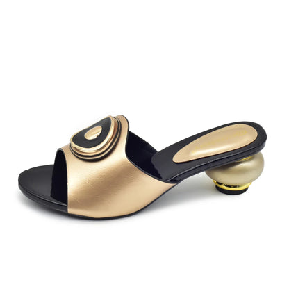 New Fashion Open Toe Ladies Shoes and Sandals Luxury Designer High Heels Sandals for Wedding Nigerian Women Party Pumps