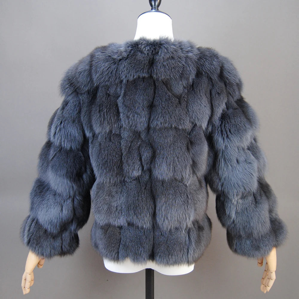 2026 New Style Real Fur Coat 100% Natural Fur Jacket Female Winter Warm Leather Fox Fur Coat High Quality Fur Vest