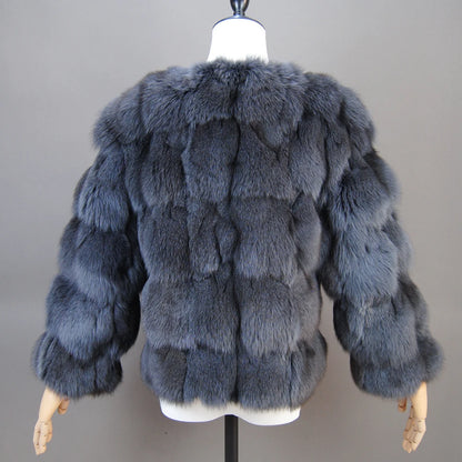 2026 New Style Real Fur Coat 100% Natural Fur Jacket Female Winter Warm Leather Fox Fur Coat High Quality Fur Vest