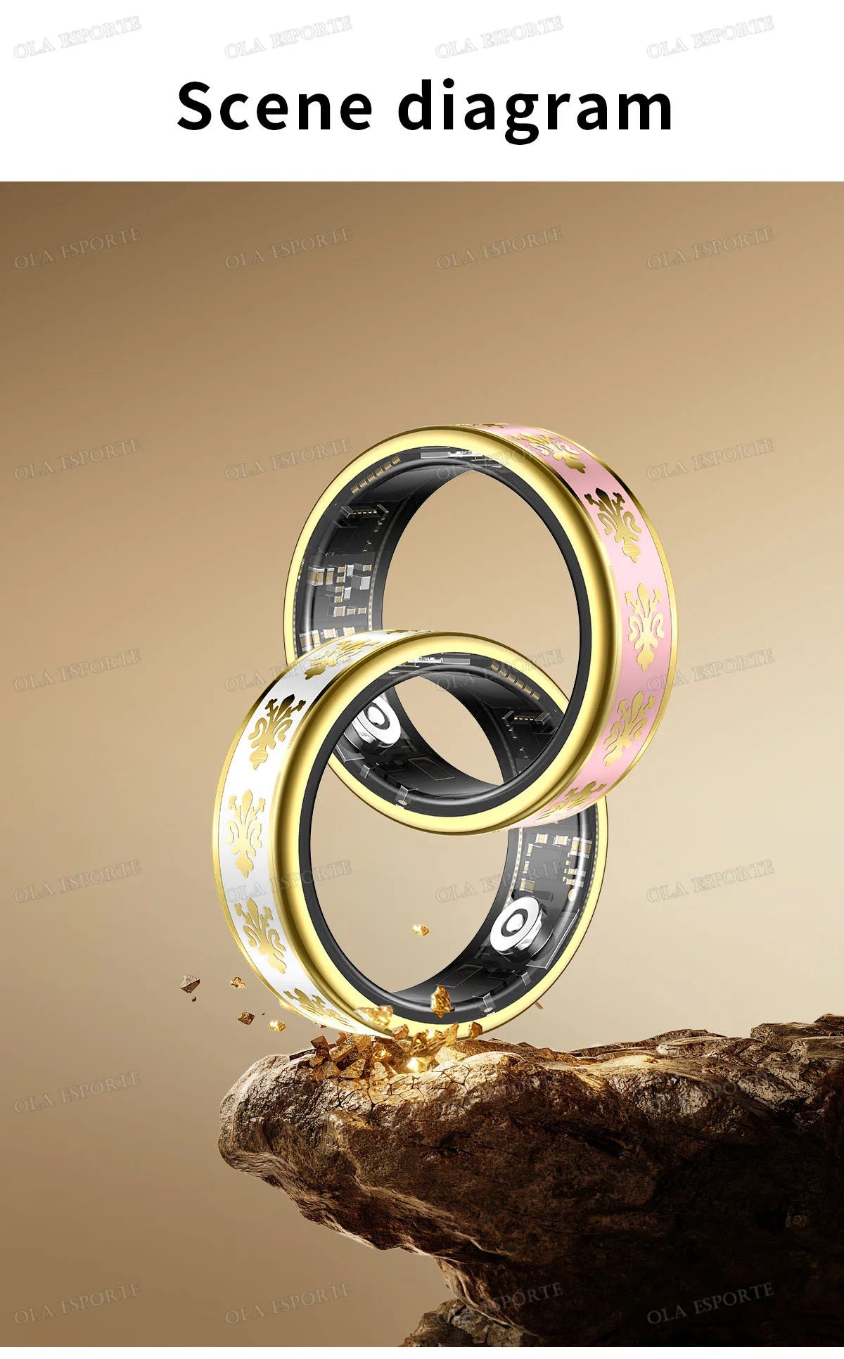 2026 Smart Ring Blood Oxygen Heart Rate Sleep Monitoring Smart Ring IP68 & 5ATM Waterproof Multi-sport Modes Smartring Man Women