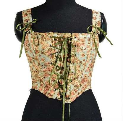 Lolita Tanks Corset Sexy Slimming Bandage Shapewear Women Evening Party Elegant Retro Bustier Top Streetwear Woman Clothes