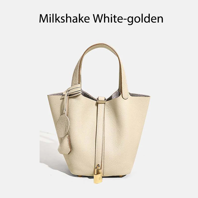 Women Bags Handbags Bucket Bag Real Leathe Fashion Tote Bag Genuine Leather Luxury Desginer Big Size Large Lady Hand Bags