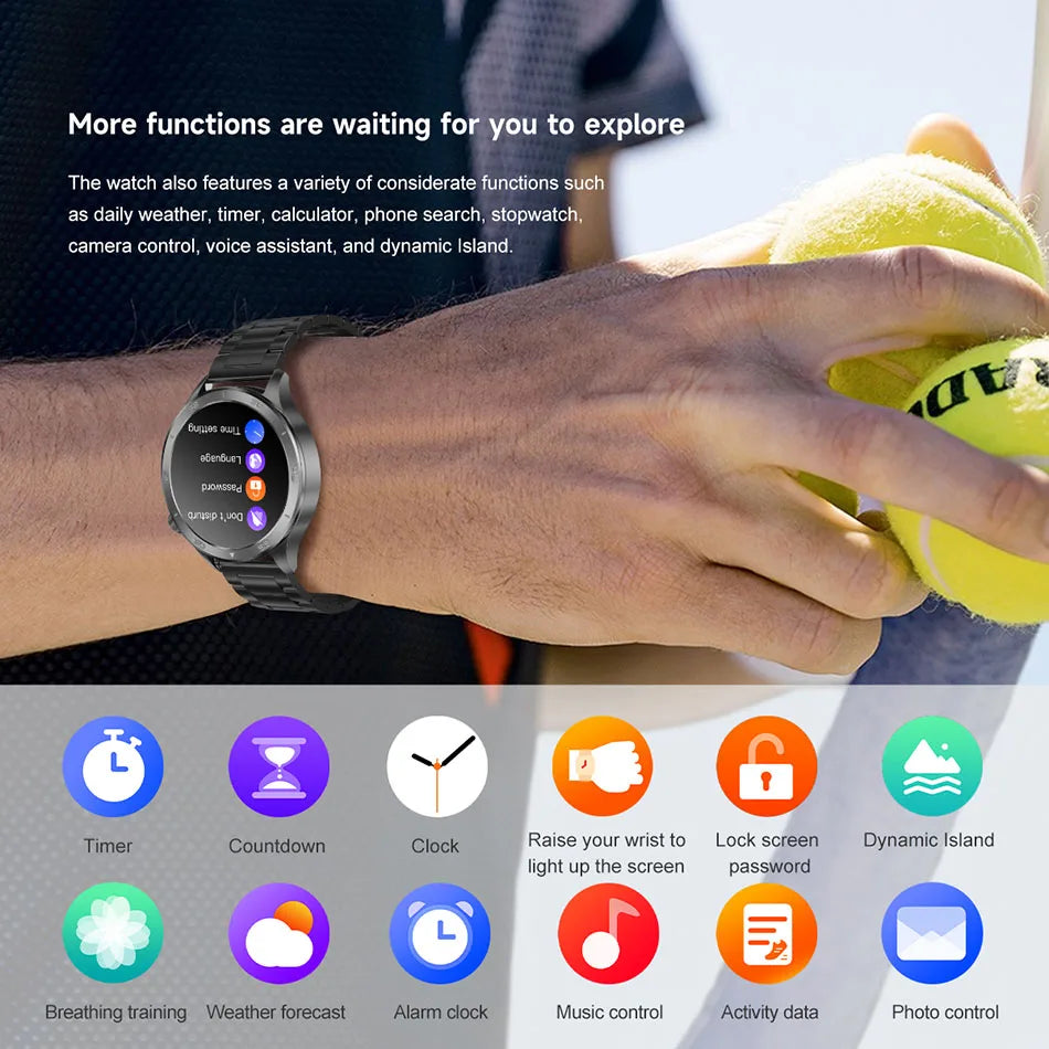 2025 New For OPPO Watch X2 GPS Smart Watch Men High-end Business Men Bluetooth Call IP68 Waterproof Fitness Tracker Smartwatches