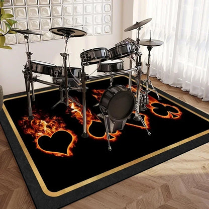 Vintage Sound Absorbing Stage Carpet Mat Rugs for Soundproofing Bass Drums Snare Electronic Jazz Musical Floo