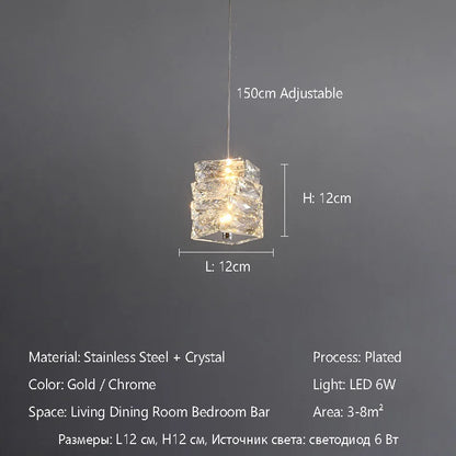 Luxury K9 Crystal Chandelier Dimmable Ceiling LED Pendant Lights Home Living Room Bedroom Indoor Atmosphere Decorative Lighting
