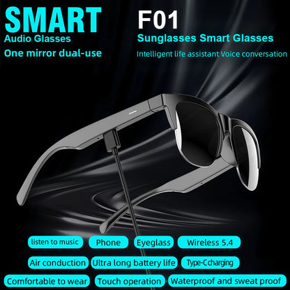 New Camera Control Smart Glasses 2026 Music Sunglasses Headphones Wireless Bluetooth Call Headset HIFI Audio glasses For Android