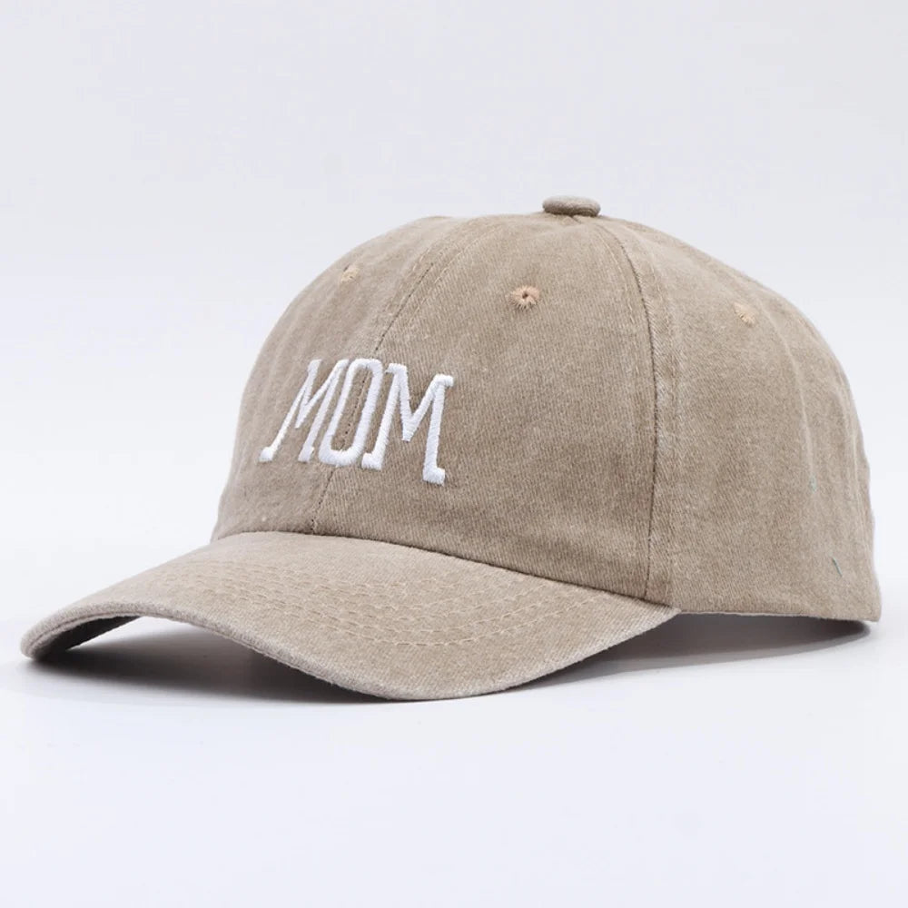 DAD MOM Embroidered Baseball Hat Men's and Women's Retro Vintage Fashion Outdoor Couple Hat Hip Hop Hat