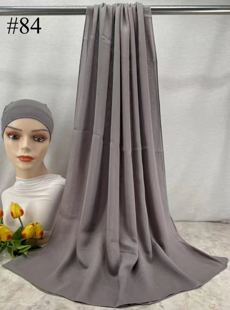 Mini Modal Hijab with Undercap Set Basic Stretchy Pullover Headscarf Thin Breathable Sunscreen Head Wrap Hijabs Scarf 165*50cm
