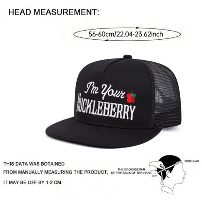 2025 Personalized New Flat Edge Hat letters Creative Embroidered Street HipHop Hat Outdoor Leisure Sunshade Baseball Hat Net Hat