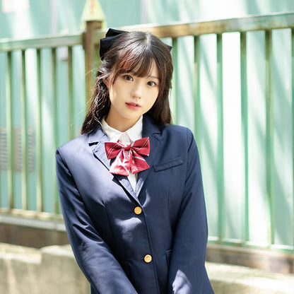 University School Girl Blazer Winter School Uniform Navy Coat Japanese High School Uniforms Suit Girl Students Jacket Seifuku