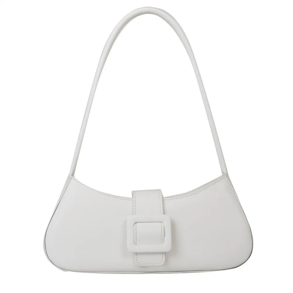 PU Leather Underarm bag Women Korean Style Large Capacity Half-moon Tote Bag Minimalist Armpit Pouch Ladies Luxury Handbags