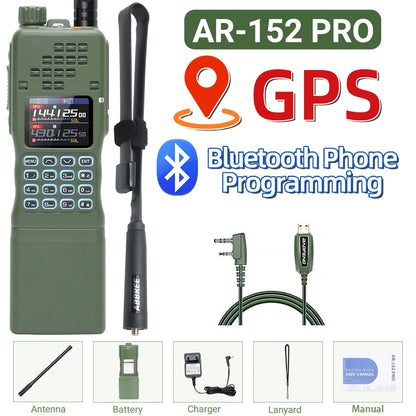 Baofeng AR-152 PRO GPS Ham Radio High Powerful CS Tactical Game Walkie Talkie Long Range Upgraded AR-152 Portable Two Way Radio