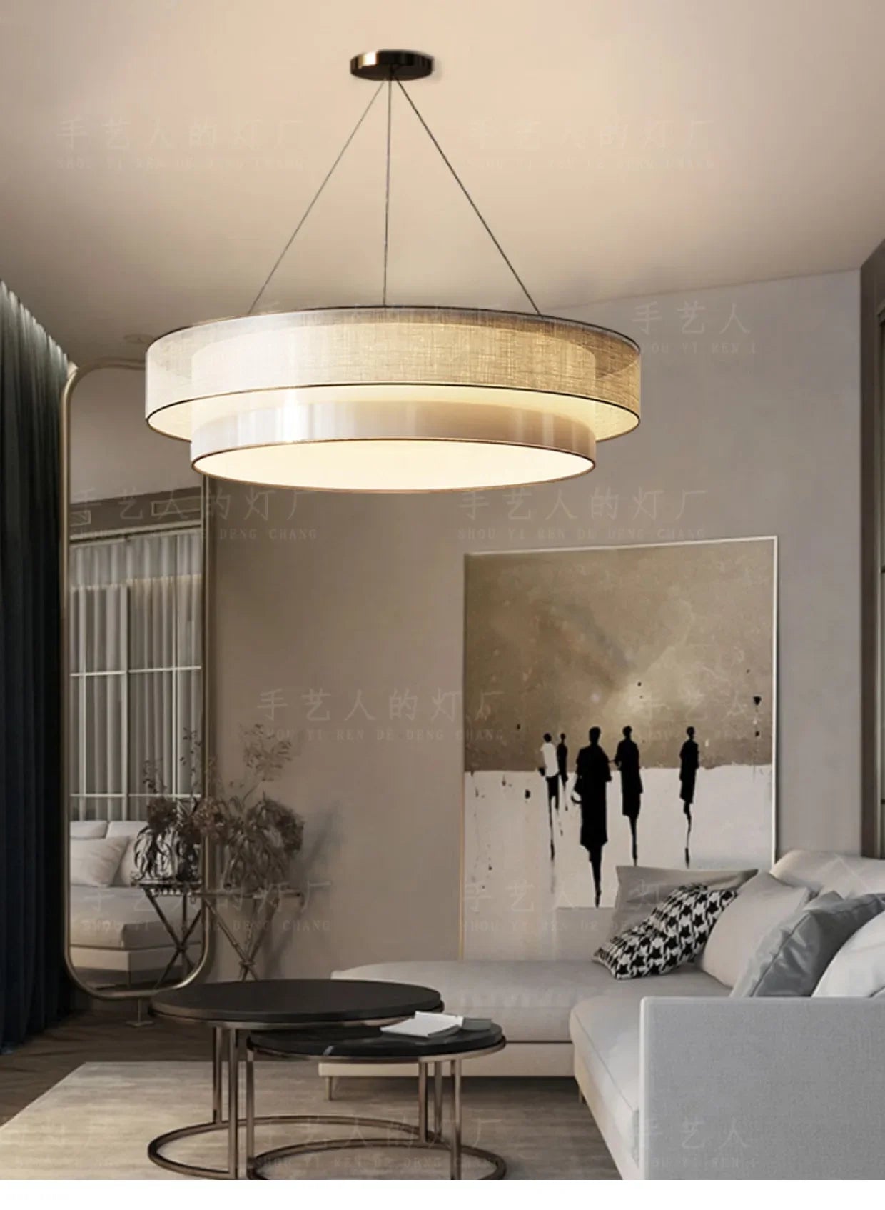 Nordic Fabric Art Led Pendant Lights For Living Dining Room Kitchen Coffee Tables Bedroom Chandelier Home Decor Light Fixture