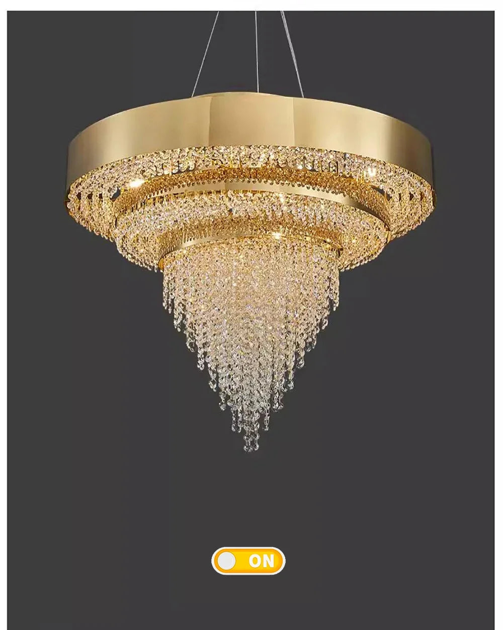 Luxury Crystal LED Hanging Chandeliers Italian Design Modern Pendant Lights Living Dining Room Home Restaurant Lighting Fixtures