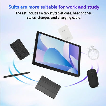 URAO 10 Inch Android 15 OS GMS Certified Tablets 1.8GHz 20GB RAM 64GB ROM 1TB Expandable HD IPS Touch Screen Dual Camera PC PAD