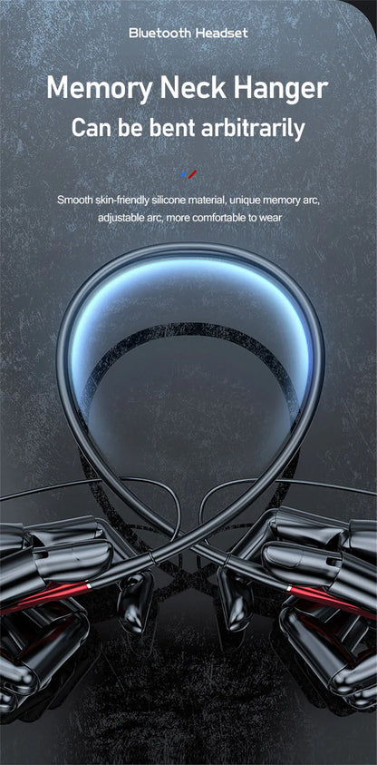 EARDECO 100 Hours Playback Bluetooth Headphone Bass Inear Wireless Headphones Neckband Earphones Headphones Sport Stereo TF Card