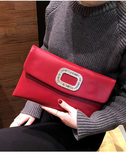Women Clutch Luxury Party Diamond Ladies Evening Bag Female Shoulder Bag Lady Envelope Crossbody Bag Ladies Clutches Bolsas Red