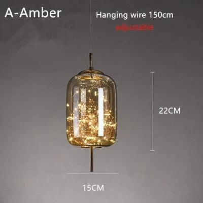 Modern Led Pendant Lamp Glass Ceiling Hanging Lights Fixture Luminaire Chandeliers Lustres Suspension Luminaire Bedroom Decor