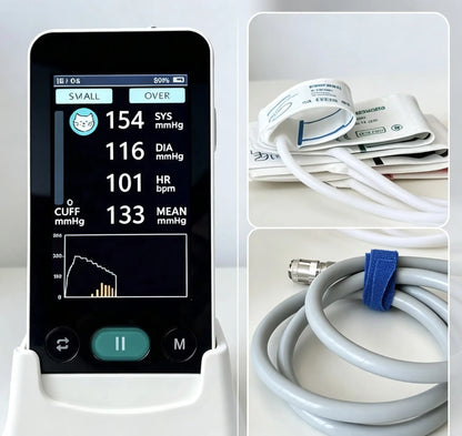 Veterinary Blood Pressure Monitor Handheld Pet Electronic Blood Pressure Meter Cat Dog Animal Blood Pressure Gauge