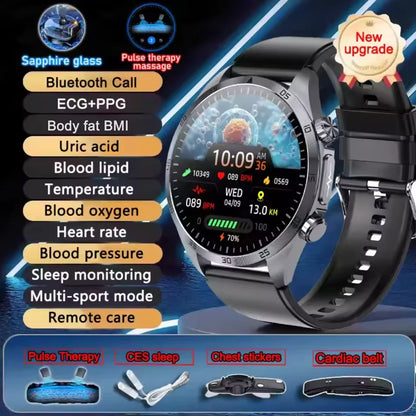 2026 New Medical Grade ECG Smart Watch Laser Treatment Accurate Measurement Blood Lipid Blood Oxygen BMI Sport Health Smartwatch
