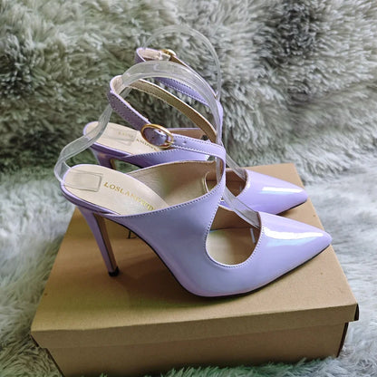 Women Sandals Hollow Jazz Dance Sexy Pumps 11cm Pointed Toe High Heels Ankle Strap Stilettos Nighclub Party Dress Wedding Shoes