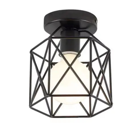 Vintage Pendant Lamp Iron Frame Ceiling Lighting Paint Restaurant Teahouse Chandelier Indoor Wrought Metal Modern Pendant Lights