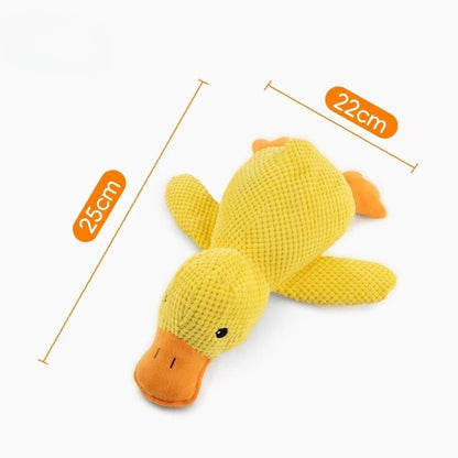Yellow Duck Dog Toys for Aggressive Chewers Cats Dogs Chew Squeak Toy with Quacking Sound Interactive Plush Doll Toy Pet Supplie