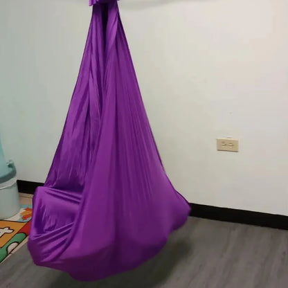 280*150cm Yoga Swing, Indoor Yoga Hammock, Nylon Material, Air Elastic Swing, Available for Outdoor Outings and Camping, 7 Color