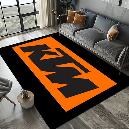 Racing Car K-KTM Motorcycle Carpet Rug for Living Room Bedroom Home Sofa Decoration,Kids Play Area Rug Non-slip Floor Mat Gift