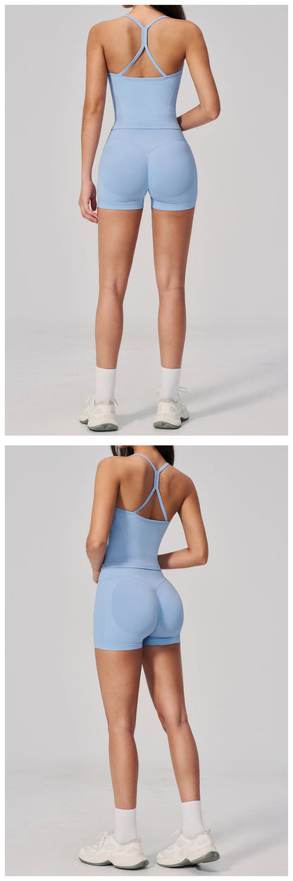 Fitness Suit 2PCS Women's Tracksuit Yoga Set Sports Outfits Gym Clothes Running Push Up Sportswear Female Workout Yoga Clothes