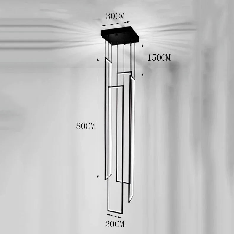 Modern Stair Chandelier Pendant Lights Indoor Lighting Ceiling Lamp Hanging Light Led Chandeliers for Living Room Indoor Lightin