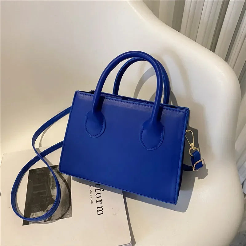 Minimalist Black Small Square Bag All-Match Top Handle Purse Classic Shoulder Bag for Work Women Handbags Crossbody Bags Purse
