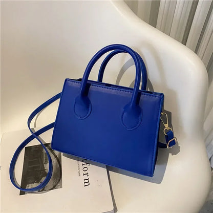 Minimalist Black Small Square Bag All-Match Top Handle Purse Classic Shoulder Bag for Work Women Handbags Crossbody Bags Purse