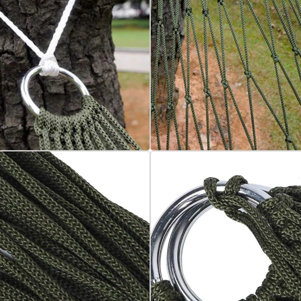 Garden Outdoor Thickened Nylon Rope Hammock Indoor Mesh Hammock Portable Simple Hammock Swing Chair