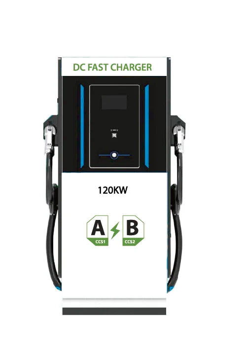 90kW DC EV Charger Station CCS2 Dual Gun Fast Charging Floor Mounted Smart APP WiFi 4G RFID IP54 OCPP 1.6J Fully Approved