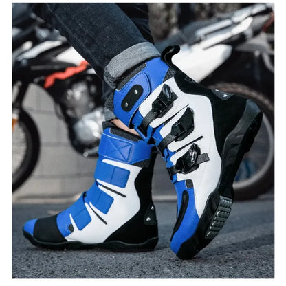 Motorcycle Riding Shoes All-Season Off-Road Locomotive Short Boots Motorbike Racing & Travel Knight Equipment Big Size 37-48