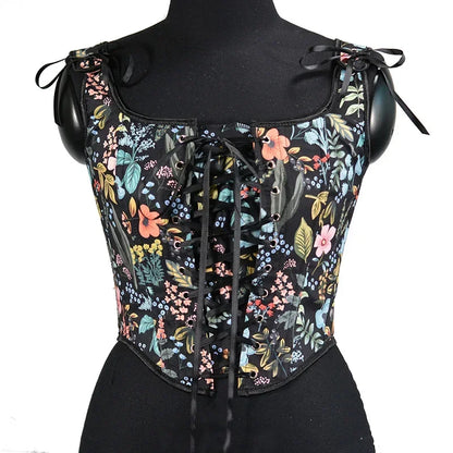 Lolita Tanks Corset Sexy Slimming Bandage Shapewear Women Evening Party Elegant Retro Bustier Top Streetwear Woman Clothes