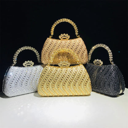 Elegant Purse Trend Luxury Designer Chain Shoulder Bag Women's Handbags Wallets Evening Bags for Wedding Bolso 2026 New Gift